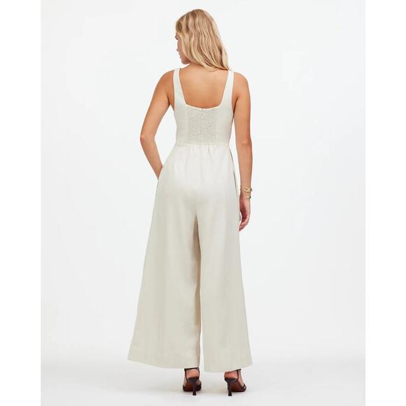 Madewell Ivory Wide-Leg Jumpsuit - Picture 3 of 5